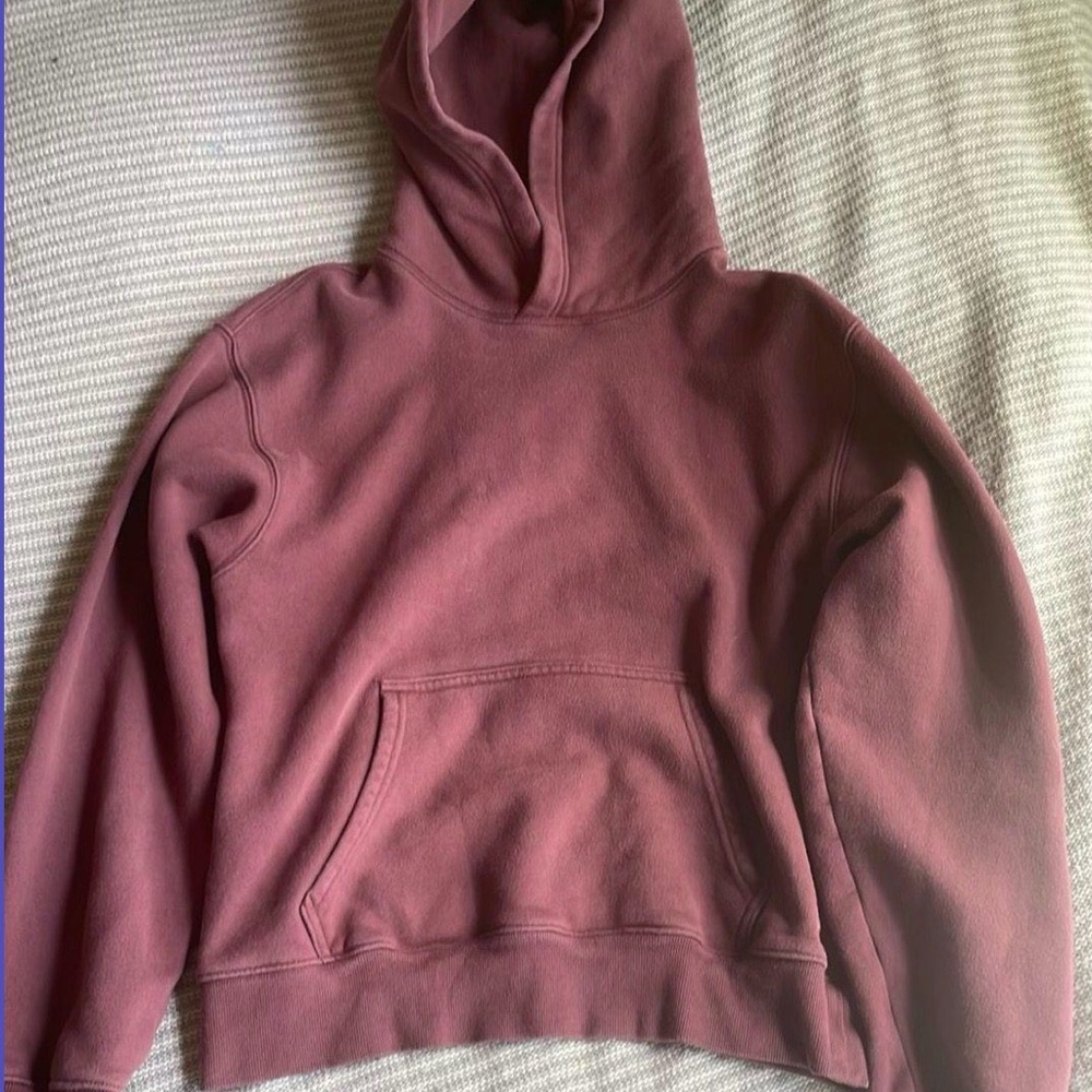 Burgundy Aritzia Cozy Fleece Perfect Fit Hoodie